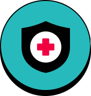 Shield icon with medical cross